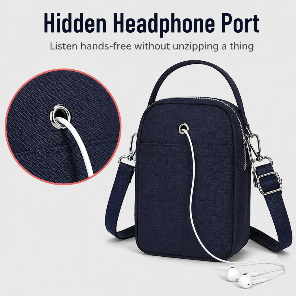VeloStride™ Mini Crossbody — Tote Your Phone, Wallet & Keys Rain or Shine