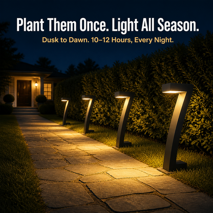 LuminaGlow™ — Illuminate Your Way With Artistic Solar Radiance Till Dawn