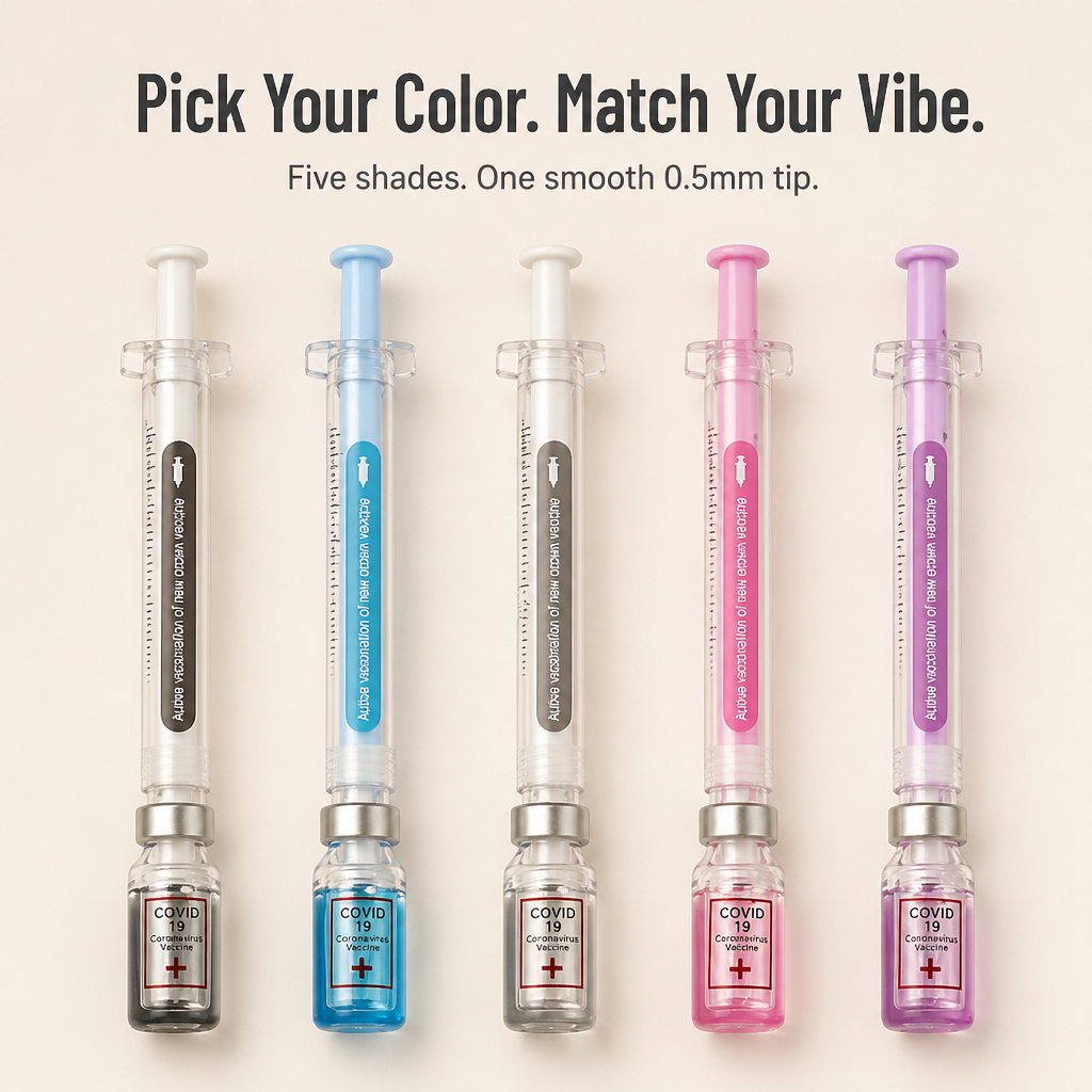 VibeSyringe™ — Color-Mark Each Care Plan, Drug Card & Lecture Note With Silky Smooth Ink