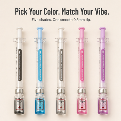 VibeSyringe™ — Color-Mark Each Care Plan, Drug Card & Lecture Note With Silky Smooth Ink