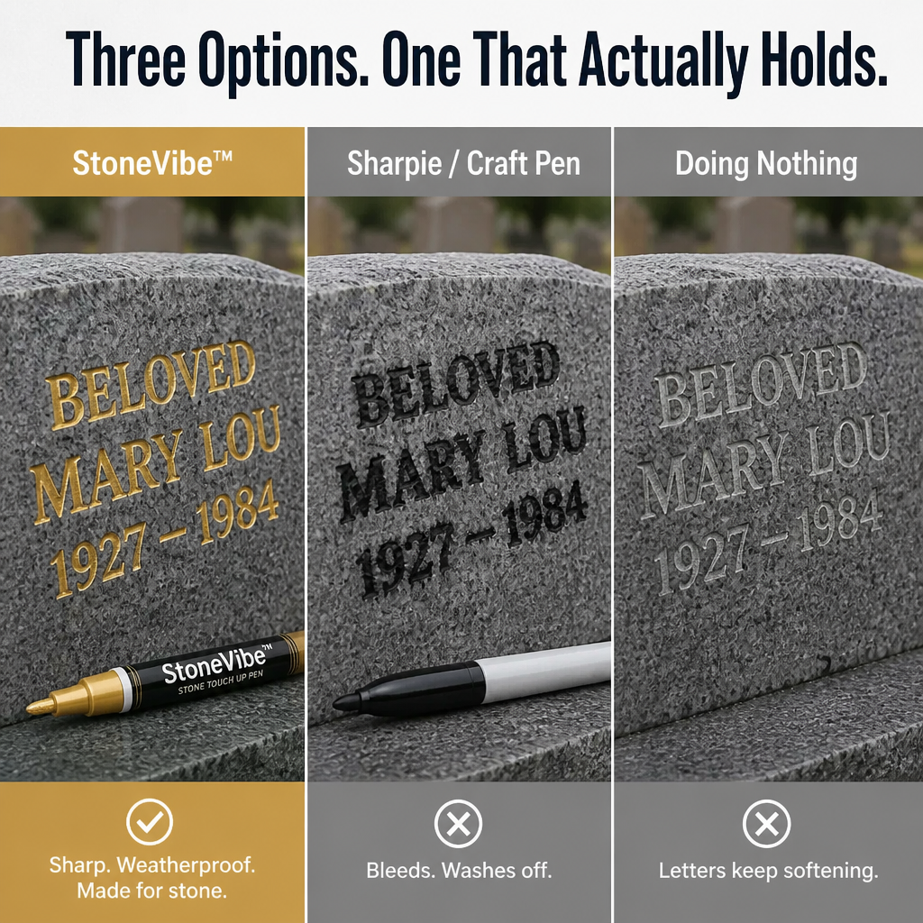 StoneVibe™ — Restore Worn Memorial Names to Crisp, Weather-Resistant Definition