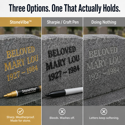 StoneVibe™ — Restore Worn Memorial Names to Crisp, Weather-Resistant Definition