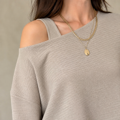 VeloraMist™ – Soft Knit Two-Piece Ensemble with Layered Cropped Top
