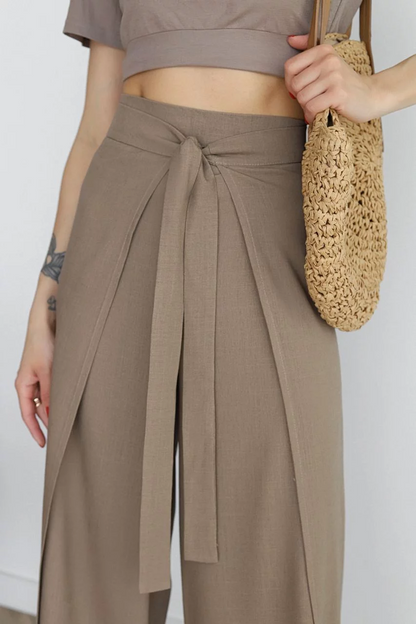 Lina™ – Linen Pants with Wide Cut