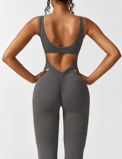 Paola™ V-Back Flared Jumpsuit