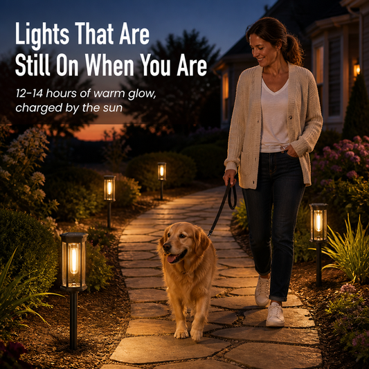 LumaRay™ — Illuminate Your Garden Path for 12 Hours Straight on a Single Day’s Charge