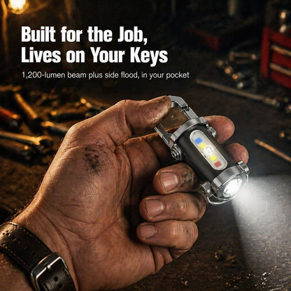 LumaVibe™ Keychain Flashlight — Take 1,200 Lumens and Extra Phone Power Wherever Your Keys Go
