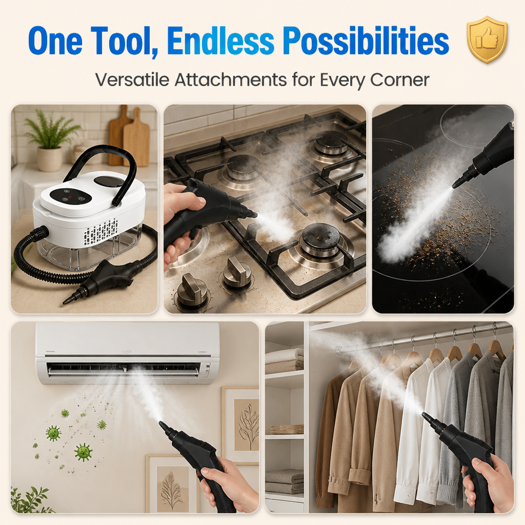 VaporaClean™ — Dissolve Baked-On Grease and Eliminate Germs Using 221°F Chemical-Free Steam