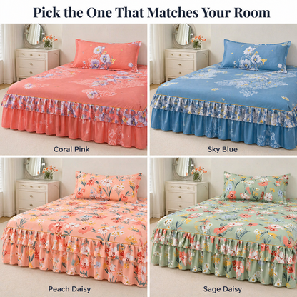 BloomEase™ — Dress Your Bed in Artistic Blooms from Sheet to Floor