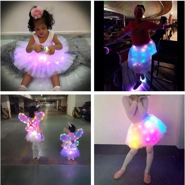 GlintWhirl™ LED Tutu Skirt — Light Up Every Step with Featherlight Comfort and Unstoppable Sparkle