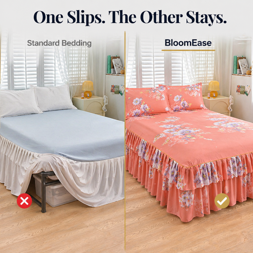 BloomEase™ — Dress Your Bed in Artistic Blooms from Sheet to Floor