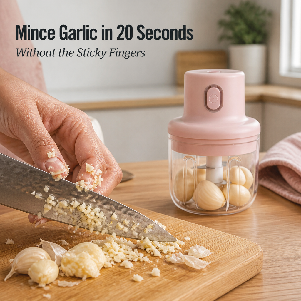 TurboSlice™ — Chop Garlic, Onion & Ginger in Just 20 Seconds