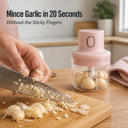 TurboSlice™ — Chop Garlic, Onion & Ginger in Just 20 Seconds
