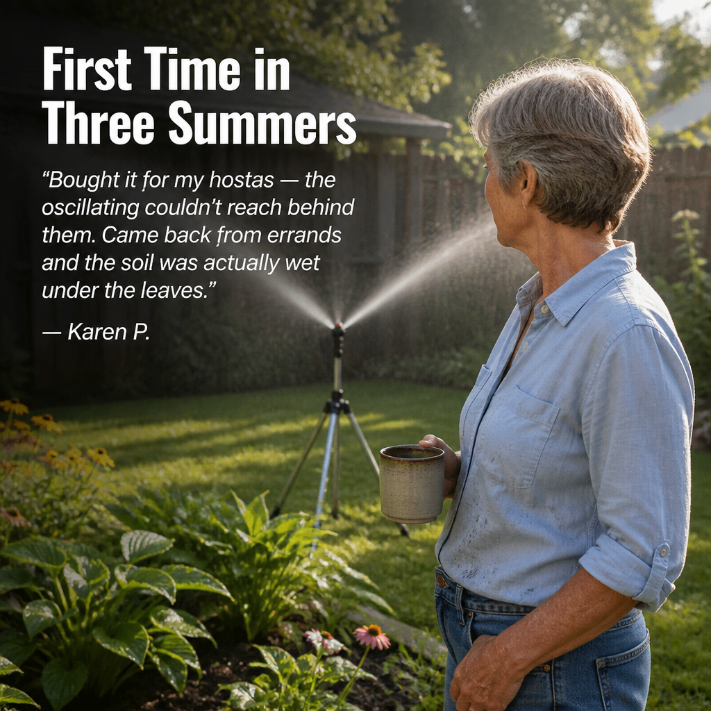 HydraMist™ — Raise Your Sprinkler Over the Plants and Reach Every Angle