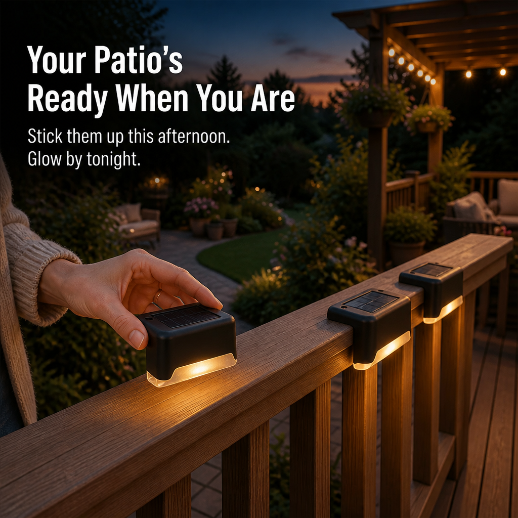 SolarGarden™ — Illuminate Your Deck Overnight Without Wires or Tools