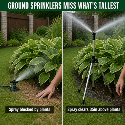 HydraMist™ — Raise Your Sprinkler Over the Plants and Reach Every Angle