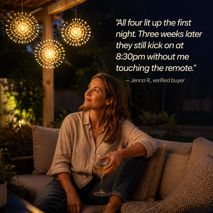 LumaSphere™ — Suspend Dazzling Solar Firework Lights Over Any Patio or Garden