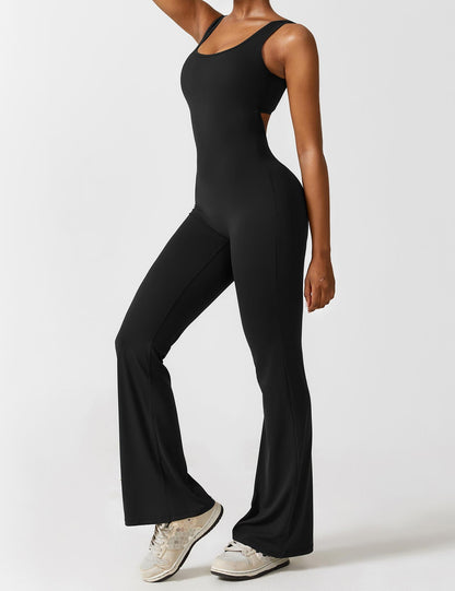 Paola™ V-Back Flared Jumpsuit