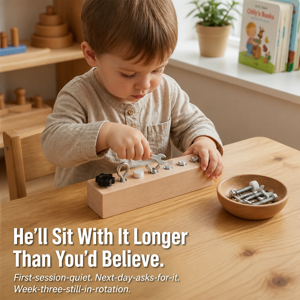 HandiNest™ — Give Your Inquisitive Toddler Genuine Tools, Genuine Screws, Genuine Focus