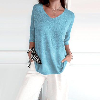 VertaLuxe™ V-Neck Shirt — Unleash Effortless Style and All-Day Freedom