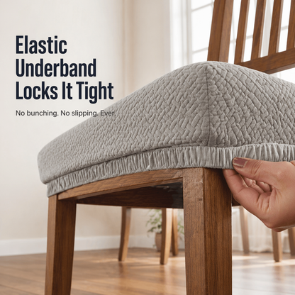 SlipGuard™ Jacquard Chair Covers — Protect Every Seat Against Spills, Stains & Sticky Hands