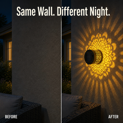LumiMyst™ — Project Hand-Cut Mandala Lights onto Your Patio Walls Every Night