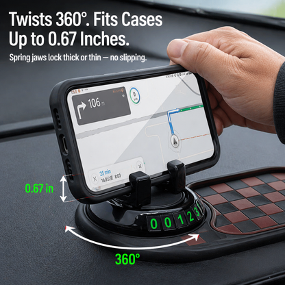 GripNest™ — Secure Your Phone, Show Your Parking Number & Organize the Dashboard All in One Pad