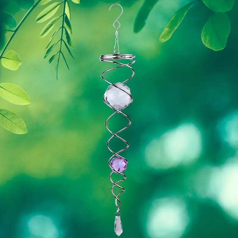 1+1 FREE | CrystalTwister™ - Metal Spiral Crystal Wind Chime [Final Day Discount]