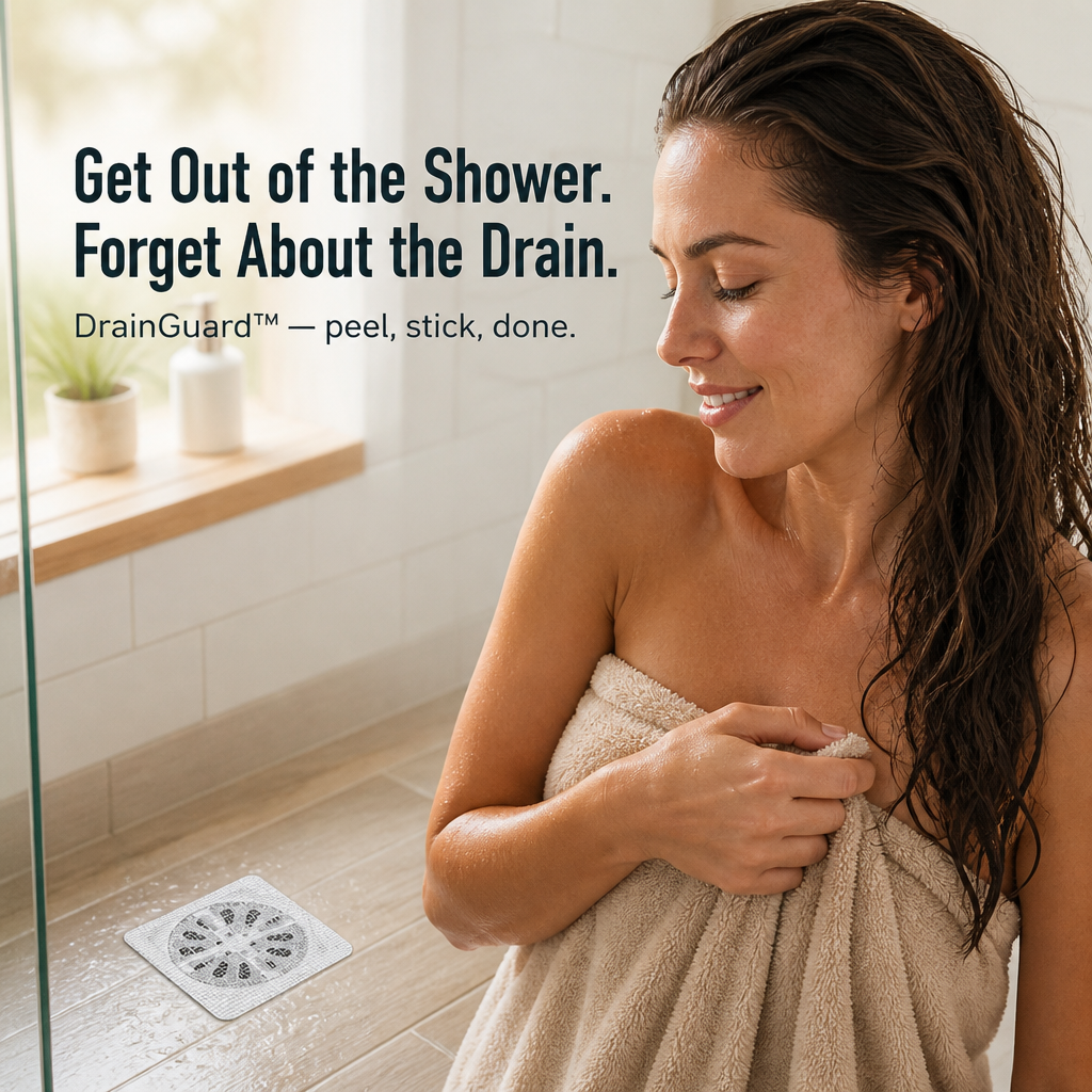 DrainGuard™ — Prevent Hair Buildup Before It Ruins Your Shower Drain