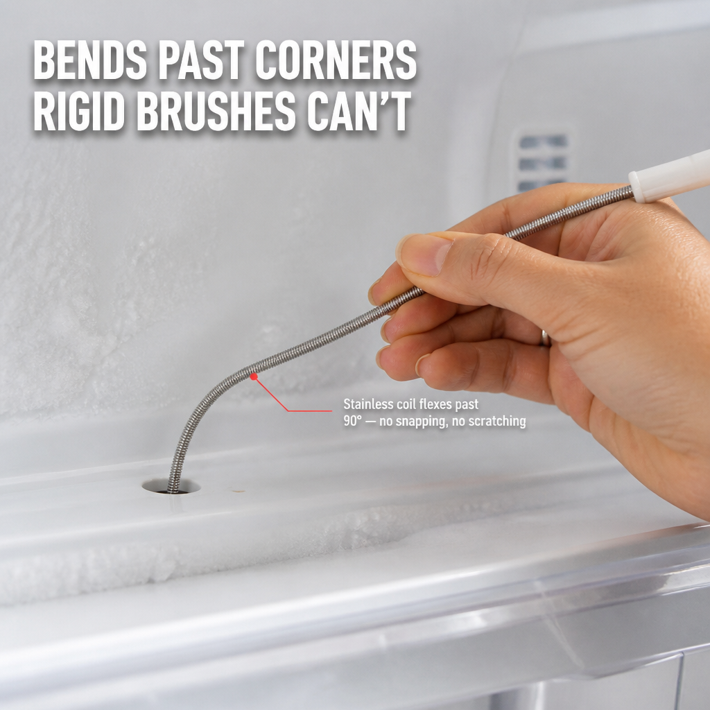 ClearFlowPro™ — Eliminates Concealed Drain Grime and Permanently Prevents Fridge Water Buildup