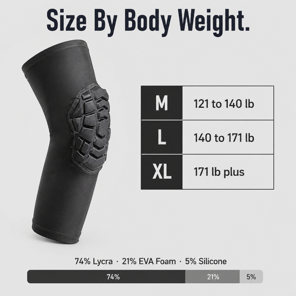 VibraGuard™ Honeycomb Compression Sleeves — Cushion Each Fall, Dash, and Crossover