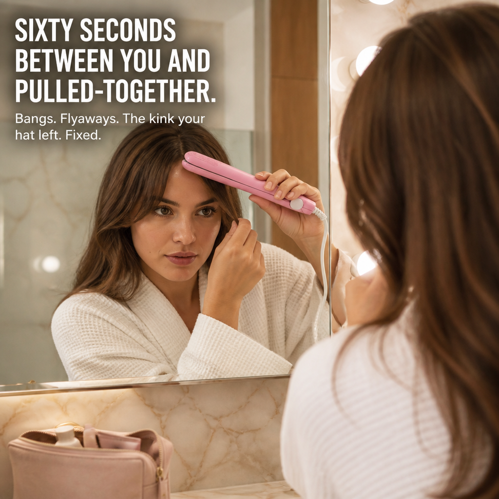 LumeaCurve™ Mini Styler — Sleek Bangs, Control Frizz & Revive Waves Anywhere