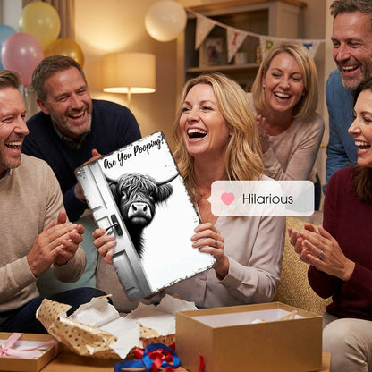 QuirkyMoo™ Laugh Sign — Transform Your Bathroom Into a Joy-Filled Conversation Starter Everyone Loves
