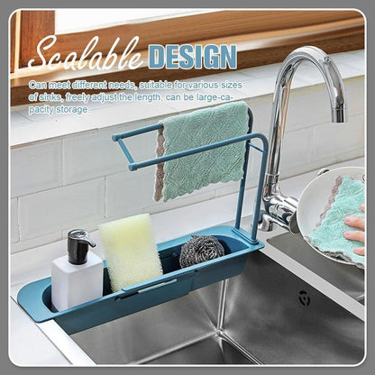 VersaDry™ Telescopic Sink Rack — Keep Your Kitchen Fresh, Dry, and Effortlessly Organized Every Day