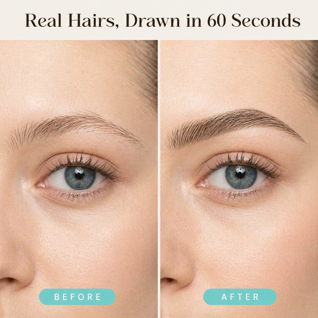 BrowLuxe™ — Create Hair-Like Brows in 60 Seconds Using 4-Prong Microblade Tip