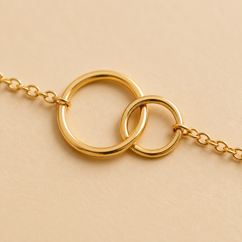 RadianceAura™ – Layered Gold-Plated Bracelets Featuring Pearl & Laurel Accents