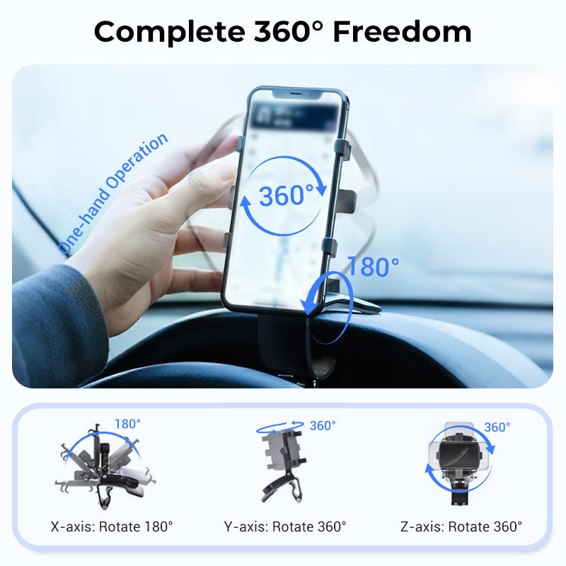HaloMount™ — Experience Rock-Solid Grip and Effortless Phone Access for Safer, Stress-Free Drives