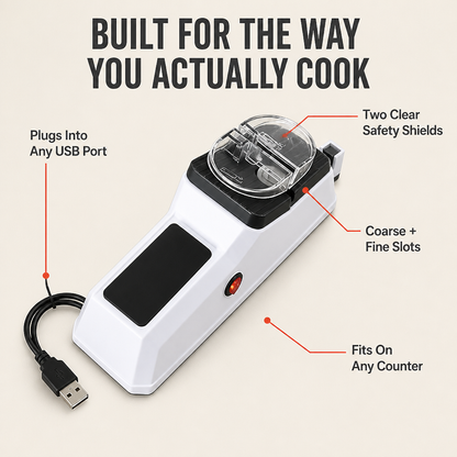 BladeCraft™ — Sharpen Knives to Slice Through Tomatoes Like New Again