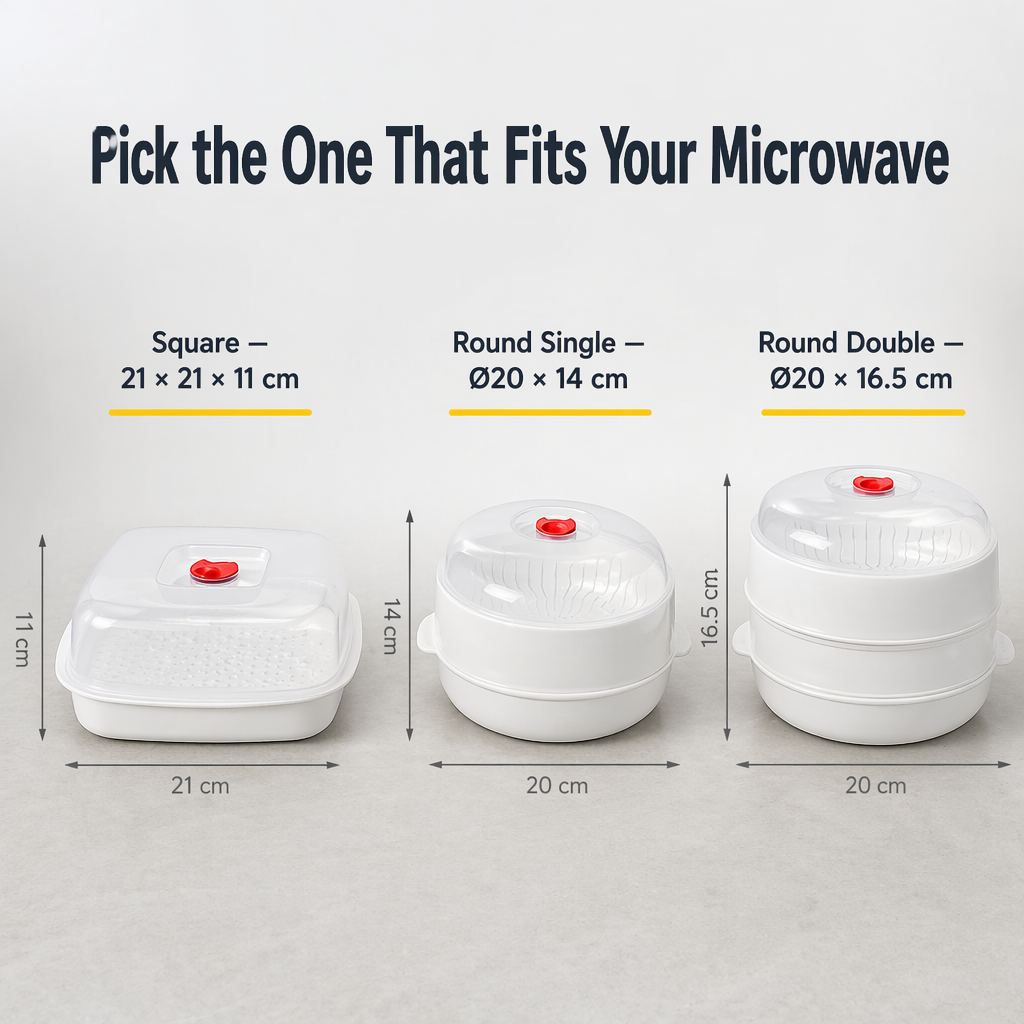 VaporLux™ — Steam Dumplings, Fish & Veggies Directly in Your Microwave
