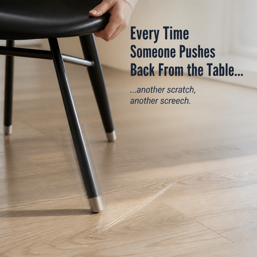 FlexGuard™ — Quiet Squeaky Chair Legs and Prevent Floor Marks in 60 Seconds | Cut-to-Fit Wrap