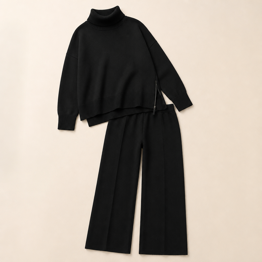 SilvaEase™ – Comfy Oversized Sweater with Wide-Leg Pant Set