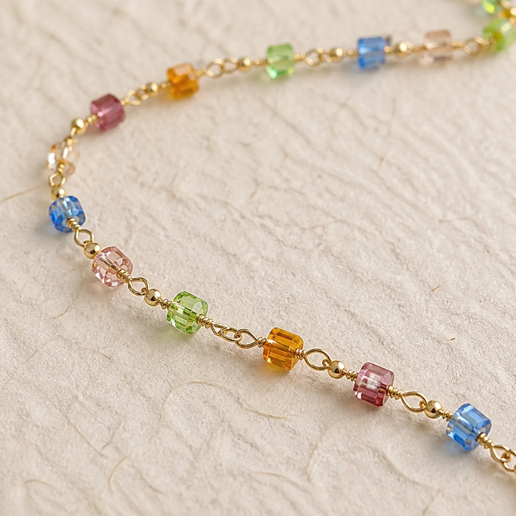 DazzleDrop™ – Crystal Cross Pendant Necklace in Multicolor