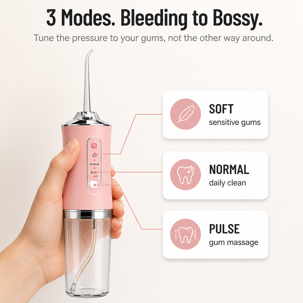 HydraPulse™ — Zap Plaque & Bleeding-Gum Buildup Between Close Teeth Instantly