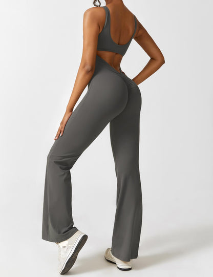 Paola™ V-Back Flared Jumpsuit