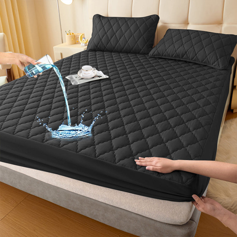 SnoozeShield™ — Wrap Your Bed in Heavenly Softness and Total Stain Defense