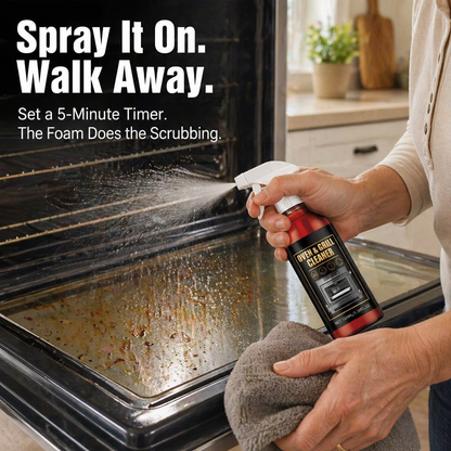 FlareClean™ — Melt Away Year-Old Oven Grime in Just 5 Minutes