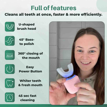 Brillora™ Sonic Brush — Unlock a dazzling, dentist-fresh smile in just 45 seconds