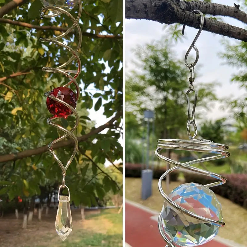 1+1 FREE | CrystalTwister™ - Metal Spiral Crystal Wind Chime [Final Day Discount]