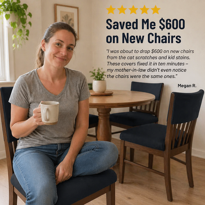 Velaria™ Dining Chair Seat Covers — Conceal Stains and Revive Worn Chairs Quickly