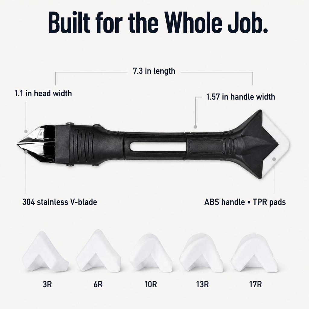SilqueBlend™ 3-in-1 Caulk Tool — Master Flawless, Fingerprint-Free Caulk Lines in One Smooth Move